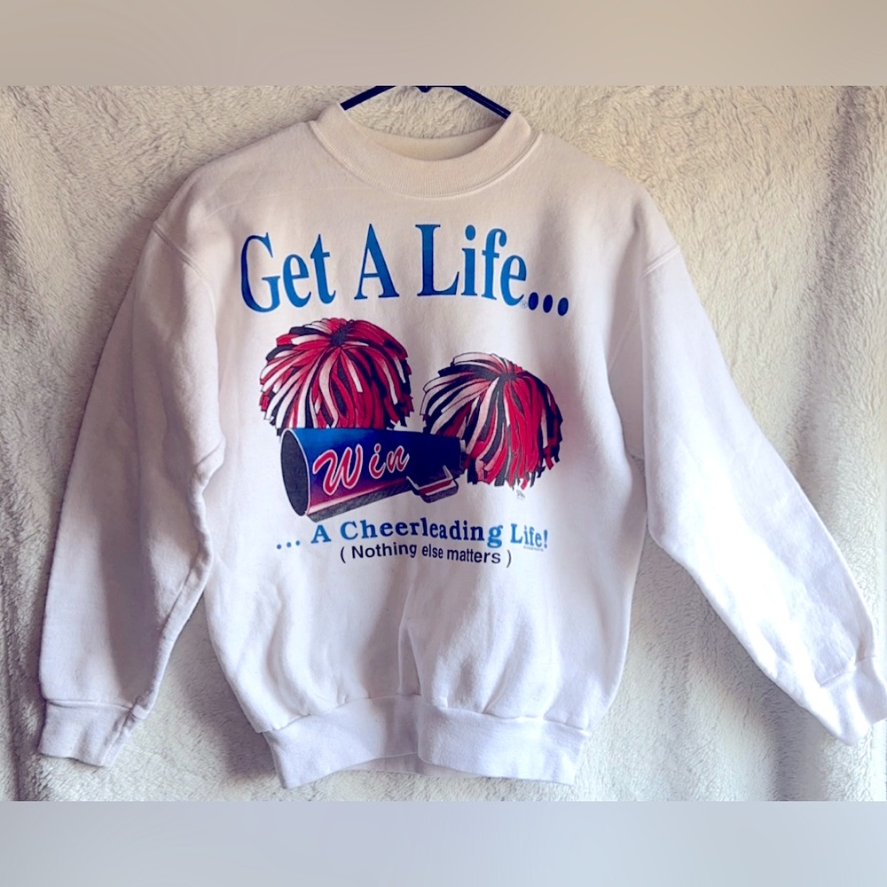 Hanes Comfort Blend Adult Small Cheerleading Sweatshirt 📣🎉📣🎉